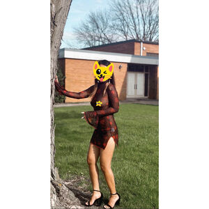 Sexy see through dress with slit on each side